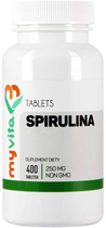 Myvita Spirulina 250 mg 400 tabletek Oczyszcznie (5903111710194) - obraz 1