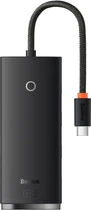 USB-Хаб Baseus Lite Series 4-in-1 (Type-C to 4xUSB 3.0) 0.25m Black (WKQX030301)