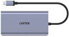 Hub USB Unitek USB Type-C 8-w-1 (D1019B) - obraz 3