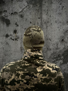 Вязаная зимняя Балаклава-шапка / Утепленный Подшлемник олива-пиксель размер универсальный - изображение 4