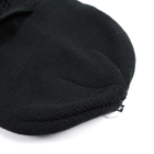 Вязаная зимняя шапка-балаклава черная / Теплый подшлемник размер универсальный - изображение 4