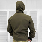 Мужская демисезонная Куртка SoftShell с капюшоном и дополнительными карманами олива размер XL - изображение 6