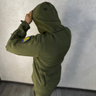Мужская водонепроницаемая куртка Softshell с капюшоном и вентиляционными молниями олива размер S - изображение 4
