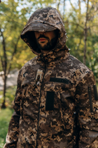 Утеплена чоловіча куртка з капюшоном SoftShell на флісі піксель розмір 2XL - зображення 3