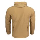 Чоловіча демісезонна Куртка з капюшоном Softshell Shark Skin 01 на флісі до -10°C койот розмір XXL - зображення 7