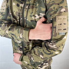 Мужская демисезонная Куртка с капюшоном Softshell на флисе мультикам размер L - изображение 3