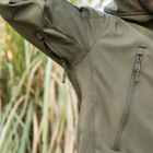Чоловіча демісезонна Куртка з капюшоном Softshell Shark Skin 01 на флісі до -10°C олива розмір M - зображення 8