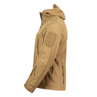 Чоловіча демісезонна Куртка з капюшоном Softshell Shark Skin 01 на флісі до -10°C койот розмір XL - зображення 6
