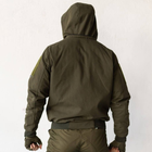 Чоловічий Демісезонний Бомбер Ріп-стоп з капюшоном / Куртка з підкладкою лаке хакі розмір 2XL - зображення 4