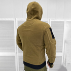 Мужская флисовая Куртка с капюшном и липучками под шевроны койот размер XXL - изображение 3