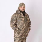 Чоловіча демісезонна Куртка Softshell з капюшоном / Водонепроникний Бушлат на флісі піксель розмір 52 - зображення 2