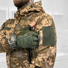 Мужская утепленная Куртка Soft-shell с липучками под шевроны и манжетами пиксель размер 2XL - изображение 3