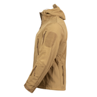 Чоловіча демісезонна Куртка з капюшоном Softshell Shark Skin 01 на флісі до -10°C койот розмір XXXL - зображення 6