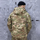 Демисезонная мужская Куртка с капюшоном Han wild G8 рип-стоп на флисе мультикам размер L - изображение 3