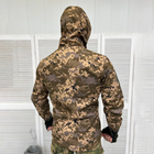 Мужская утепленная Куртка Soft-shell с липучками под шевроны и манжетами пиксель размер M - изображение 6