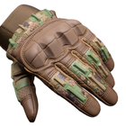 Плотные перчатки Razor с защитными накладками и антискользящими вставками койот размер XL - изображение 3