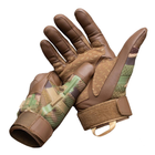 Плотные перчатки Razor с защитными накладками и антискользящими вставками койот размер L - изображение 2
