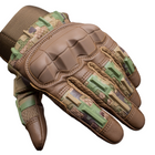 Плотные перчатки Razor с защитными накладками и антискользящими вставками койот размер L - изображение 3