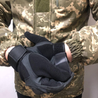 Плотные сенсорные перчатки с мембраной и защитными накладками черные размер XXL - изображение 4