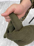 Теплые флисовые однослойные Перчатки с манжетами в цвете олива размер универсальный - изображение 4