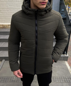 Зимняя мужская Куртка Pobedov "Dzen" до -18°C с капюшоном на силиконе хаки размер XXL - изображение 6