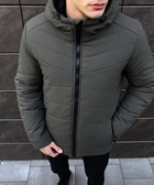 Зимняя мужская Куртка Pobedov "Dzen" до -18°C с капюшоном на силиконе хаки размер XXL - изображение 7