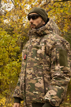 Мужской зимний Бушлат-бомбер Рип-стоп на флисе / Утепленная куртка мультикам размер 4XL - изображение 4