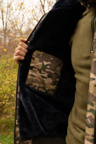 Мужской зимний Бушлат-бомбер Рип-стоп на флисе / Утепленная куртка мультикам размер 4XL - изображение 6