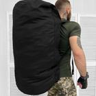Сумка-Баул 65 л чорний / Речовий мішок з ременями / Місткий рюкзак Cordura - зображення 2