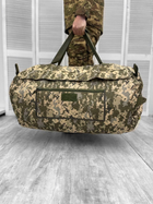Прочная Сумка - Рюкзак для транспортировки вещей 140л / Водонепроницаемый Баул пиксель размер 85х45x45см - изображение 3