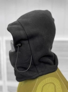 Плотный флисовый Бафф / Утепленный Накладной капюшон черный размер универсальный - изображение 2