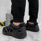 Кожаные мужские Кроссовки на прочной протекторной подошве черные размер 39 - изображение 3