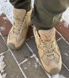 Замшевые мужские Кроссовки VOGEL с мембраной / Демисезонная обувь в песочном цвете размер 45 - изображение 3