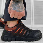 Мужские крепкие Кроссовки с металлическим носком и сетчатыми вставками черные размер 41 - изображение 1