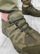 Замшевые мужские Кроссовки с мембраной Gore-Tex / Обувь с протекторной подошвой хаки размер 44 - изображение 3