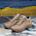 Кожаные мужские Кроссовки с дышащей сеткой внутри / Демисезонная обувь с Трезубцем койот размер 40 - изображение 8