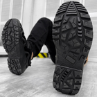 Шкіряні чоловічі Кросівки на міцній протекторній підошві чорні розмір 45 - зображення 4