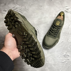 Легкі Чоловічі Кросівки з Сітчастою підкладкою / Нубукове взуття з патріотичним дизайном хакі розмір 42 - зображення 4