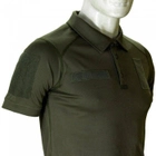 Футболка поло тактическая 64 размер мужская военная армейская футболка ПОЛО POLO олива хаки для ВСУ - изображение 3