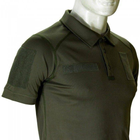 Футболка поло тактическая 66 размер мужская военная армейская футболка ПОЛО POLO олива хаки для ВСУ - изображение 3