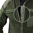 Тактична тепла флісова кофта олива ЗСУ армійська військова флиска військовим з липучками розмір 56 - зображення 3