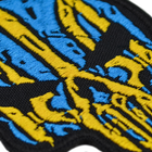Нашивка на липучці Череп Punisher із Тризубом (жовто-блакитний) - изображение 3