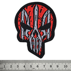 Нашивка на липучці Череп Punisher із Тризубом (Червоно-Сірий) - зображення 2