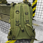 Водонепроницаемый Рюкзак UNION с мягкой уплотненной спинкой и системой Molle / Прочный рюкзак Oxford олива - изображение 5