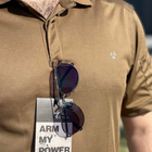 Чоловіче щільне Поло Comandos Coolmax із кишенями / Футболка приталеного крою койот розмір L - изображение 5