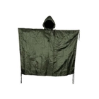 Пончо-дождевик MIL-TEC RIP-STOP с капюшоном / Водозащитная плащ-палатка с чехлом олива размер 210х150 см - изображение 3
