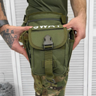 Поясна Сумка на ногу Cordura 1000D з 5-ма кишенями олива розмір 30,5x12,5х22,8 см