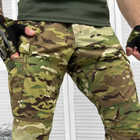 Чоловічі міцні Штани із накладними кишенями та манжетами / Щільні Брюки ріп-стоп мультикам розмір L - зображення 3