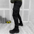 Мужские водонепроницаемые Брюки с накладными карманами / Крепкие Брюки рип-стоп черные размер M - изображение 2