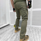 Чоловічі щільні Штани з накладними кишенями / Еластичні бавовняні Брюки олива розмір XL - зображення 3